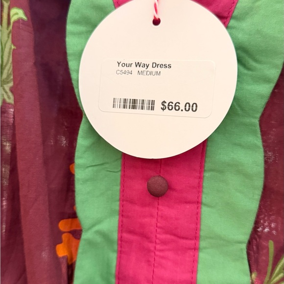 Umgee Women’s Floral Midi Dress in Plum with V-Neck Trim - Picture 3 of 4